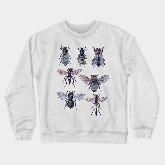 Bees and Wasp (gradient) Crewneck Sweatshirt by gemsart1990